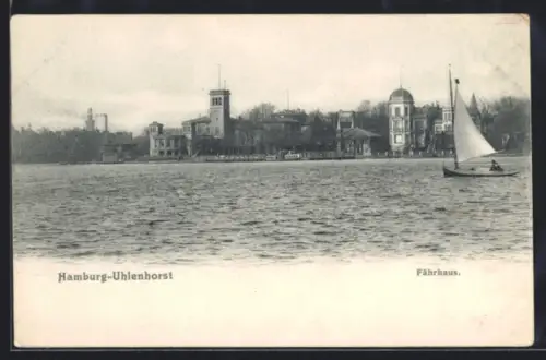 AK Hamburg-Uhlenhorst, Blick zum Fährhaus