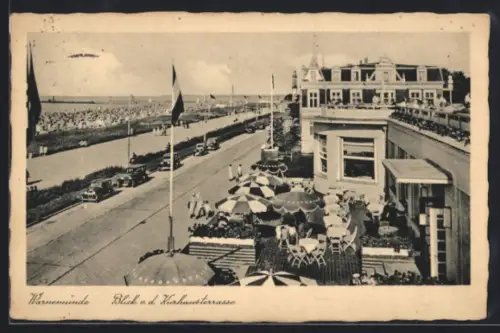 AK Warnemünde, Blick auf die Kurhausterrasse