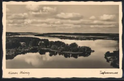 AK Waren /Müritz, Blick zum Tiefwarensee