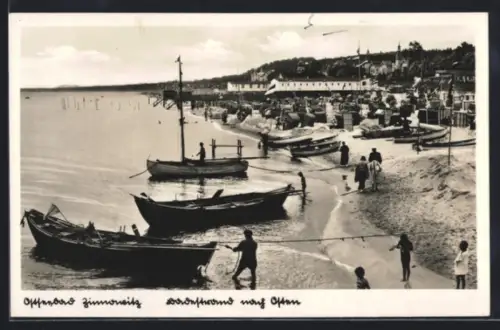 AK Zinnowitz, Strand nach Osten