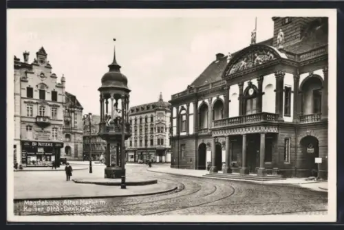 AK Magdeburg, Alter Markt, Kaiser-Otto-Denkmal