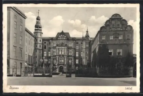 AK Dessau, Blick zum Schloss