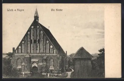 AK Wiek a. Rügen, Die Kirche