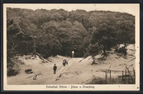 AK Göhren, Dünen und Strandweg