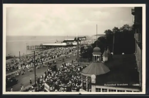 AK Arendsee, Strandpromenade und Seebrücke