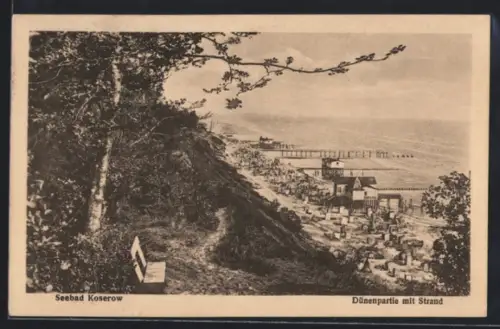 AK Seebad Koserow, Dünenpartie mit Strand