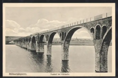 AK Körbecke, Möhnetalsperre, Viaduct bei Körbecke