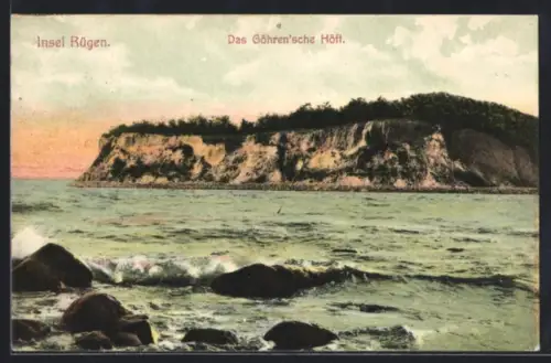 AK Insel Rügen, Göhrensches Höft, Steilküste, Ostsee