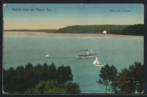 AK Lenz am Plauer See, Blick aufs Kurhaus C. Ogorsolke