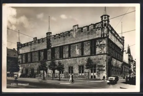 AK Köln, Gürzenich mit Strasse