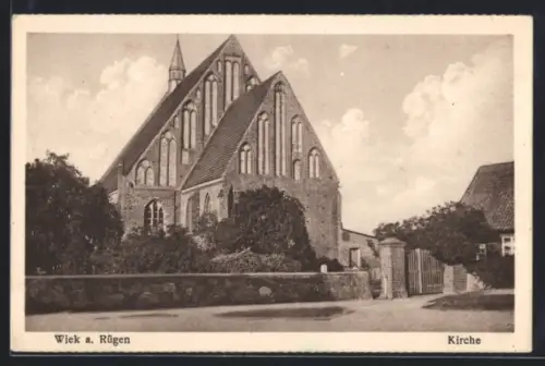 AK Wiek a. Rügen, Die Kirche