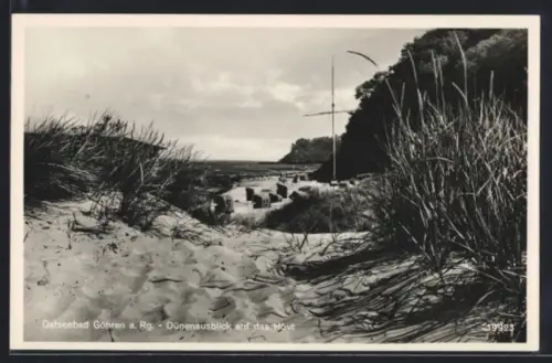 AK Göhren a. Rg., Dünenausblick auf das Hövt