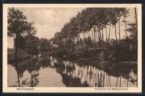 AK Alt-Friesack, Partie bei der Wassermühle