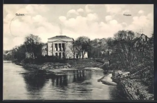 AK Guben, Theater, vom Waser gesehen