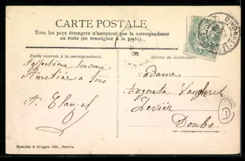 AK Divonne-les-Bains, Rue de la Gare