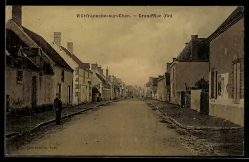 AK Villefrannche-sur-Cher, Grand`Rue, Fin