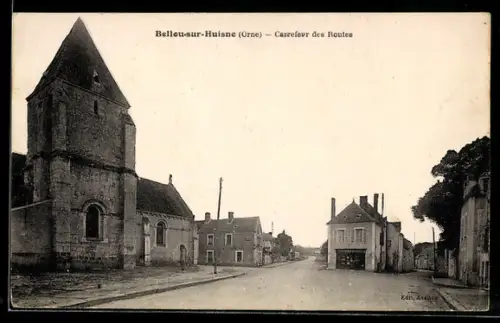 AK Bellou-sur-Huisne, Carrefour des Routes