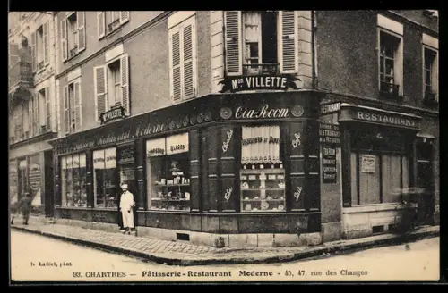 AK Chartres, Pâtisserie-Restaurant Moderne, 45 Rue des Changes