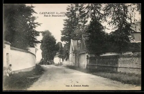 AK Campagne-lès-Hesdin, Rue de Beaurainville