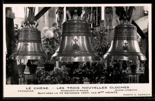 AK Le Chêne, Les trois nouvelles cloches baptisées le 12 décembre 1937