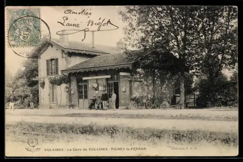 AK Vulaines, La Gare de Vulaines-Rigny-le-Ferron