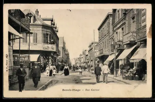 AK Berck-Plage, Rue Carnot avec Magasin de Fleurs