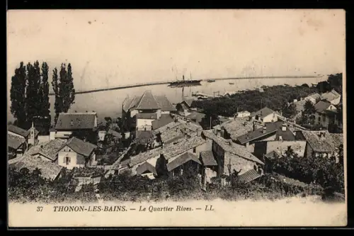 AK Thonon-les-Bains, Le Quartier Rives