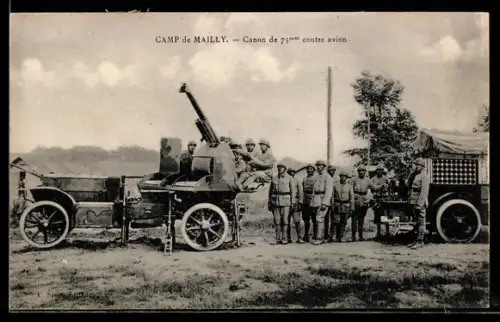 AK Camp de Mailly, Canon de 75 mm contre avion, Artillerie mit Flak