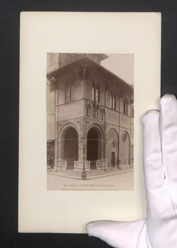 Fotografie Ansicht Firenze, Piazza del Duomo, Fotohgrafisches Atelier links, Grossformat 16 x 25cm