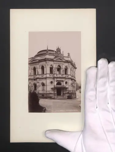 Fotografie Ansicht Baden-Baden, Strasseneck am Augustabad, Grossformat 16 x 25cm