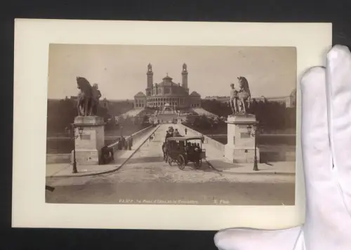 Fotografie Ansicht Paris, Le Pont d`Iéna et le Trocadéro, Grossformat 16 x 25cm