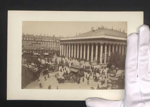 Fotografie Ansicht Paris, Le Place de la Bourse, Grossformat 16 x 25cm