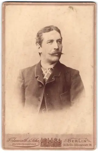 Fotografie F. Jamrath & Sohn, Berlin, Belle-Alliance-Str. 14, Porträt von Otto Apponius