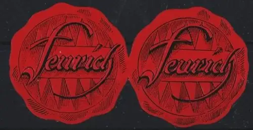 Reklamemarke Feurich, Keksfabrik, Rotes Siegel