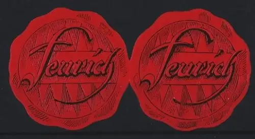 Reklamemarke Feurich, Keksfabrik, Rotes Siegel