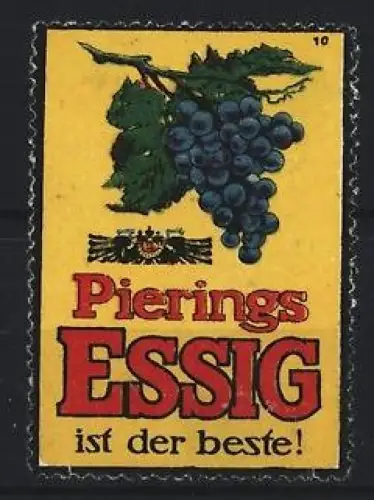 Reklamemarke Pierings Essig, Traubenstrauch