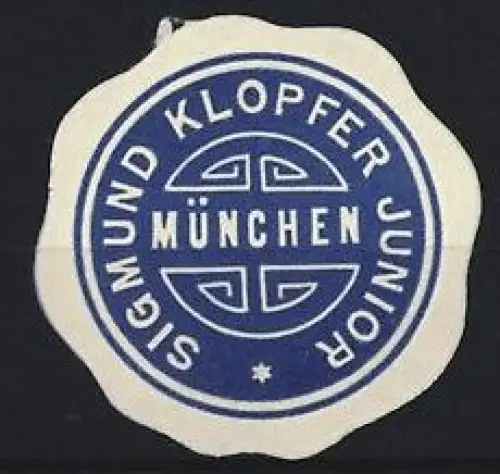 Reklamemarke München, Sigmund Klopfer Junior, Kreislogo