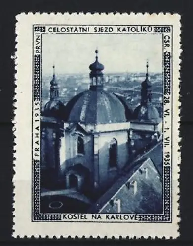 Reklamemarke Prag, Celostátní sjezd katolíku 1935, Kostel na Karlove