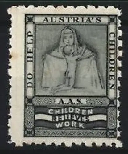 Reklamemarke Austria, Children Relieves Work, Kinderfürsorgeverein, Mutter mit Kind