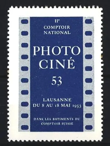 Reklamemarke Lausanne, Photo Ciné 53, Filmstreifen