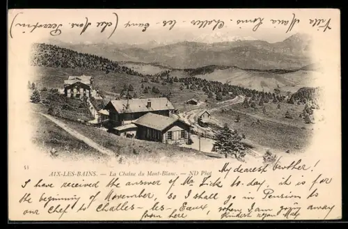 AK Aix-les-Bains, La Chaine du Mont-Blanc