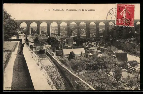 AK Morlaix, Panorama, pris de la Caserne