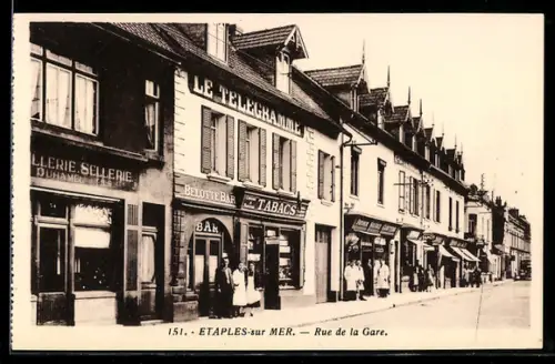 AK Etaples-sur-Mer, Rue de la Gare, Le Telegramme