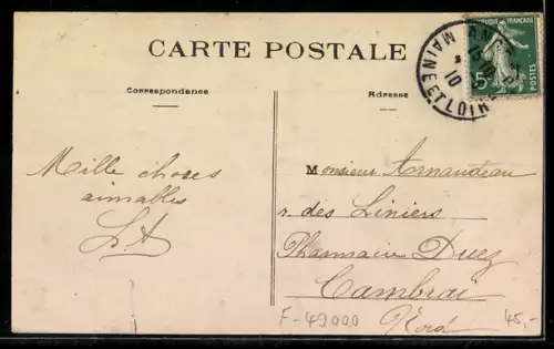 AK Angers, Inondations 1910, Rue Thiers