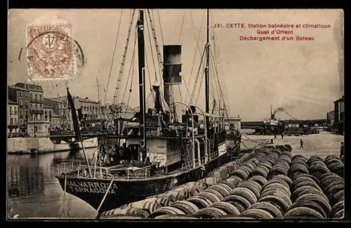 AK Cette, Station balnéaire et climatique, Quai d`Orient