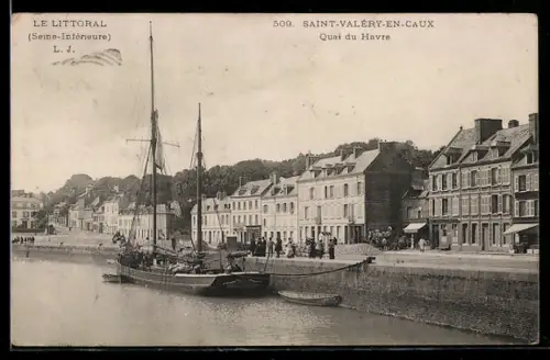 AK Saint-Valéry-en-Caux, Quai du Havre
