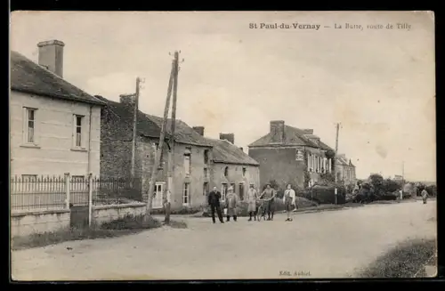 AK Saint-Paul-du-Vernay, La Butte, Route de Tilly