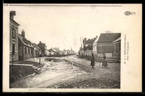 AK Moliens /Oise, Rue Principale