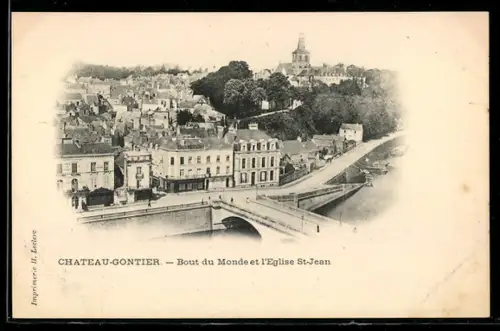 AK Chateau-Gontier, Bout du Monde et l`Eglise St-Jean