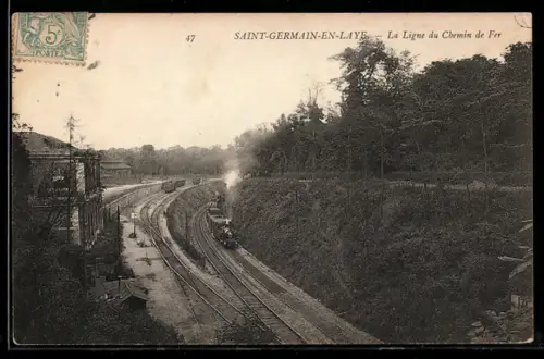 AK Saint-Germain-en-Laye, La Ligne du Chemin de Fer